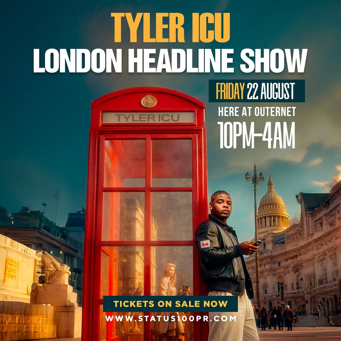 Tyler ICU Live in London – Friday 22 August at Outernet