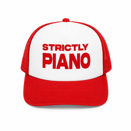 Strictly Piano: Red Trucker Hat